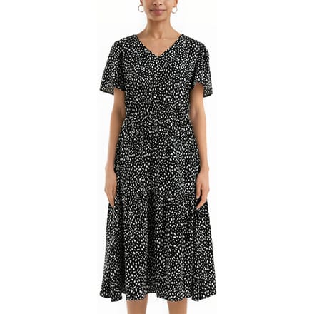 Rok in viscose met volledig patroon dames QS