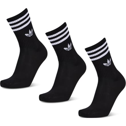 Adidas Mid Cut Crew 3 Pack Sokken Unisex - Zwart - Maat 37-39