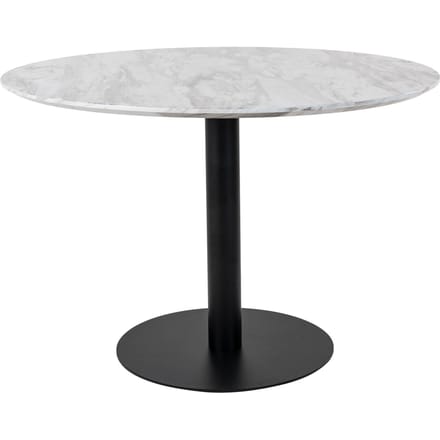 House Nordic Eetkamertafel Bolzano Marmerlook Ø110cm (Zwart Frame)