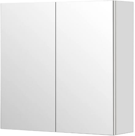 LINEA UNO - Rova 80 x 60 - Glans wit - Spiegelkast - - 301654