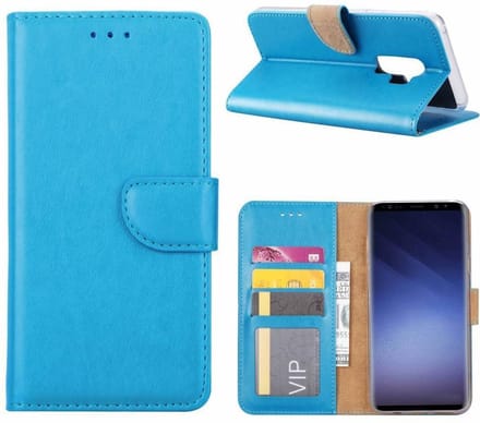 Bookcase Geschikt voor: Samsung Galaxy S9 - Turquoise - Portemonnee hoesje