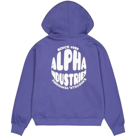 Dames hoodie met print op de rug Alpha Industries Logo