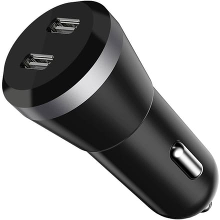 Duo Autolader USB-A - Zwart