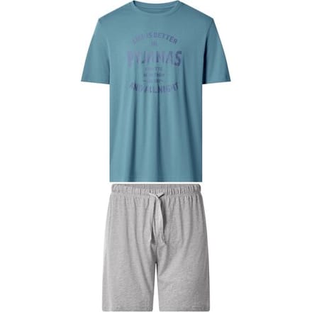 ESMARA MEN Korte heren pyjama (Blauw/grijs, S)