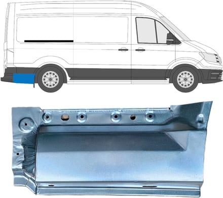 Reparatiepaneel achterspatbord voor Volkswagen Crafter 2017- / Rechts