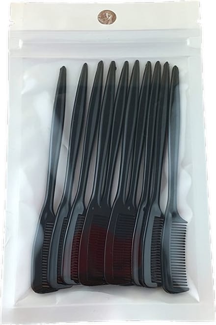 Eyelash Comb Wimperkam Lang Zwart 10 Stuks