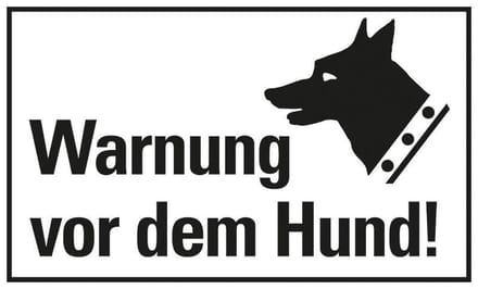 Pickup kunststoff Schild 33x20 cm WARNUNG VOR DEM HUND