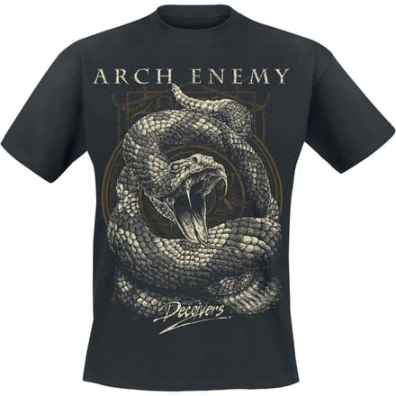 Arch Enemy T-shirt - Deceiver Snake - S tot 3XL - voor Mannen - zwart