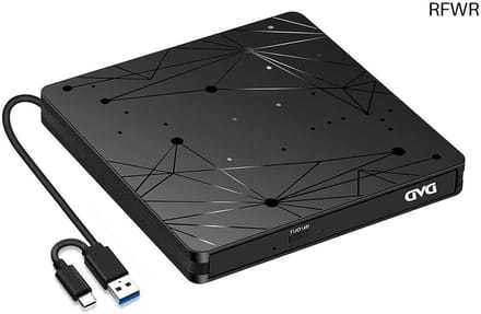 RFWR® Draagbare Externe CD/DVD Speler met USB 3.0 en Type-C - Compatibel met Windows en Mac