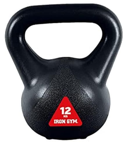 Kettlebell Gewicht - Trainingsgewicht - Kracht Training - Grote Handgreep - 12 kg - Zwart