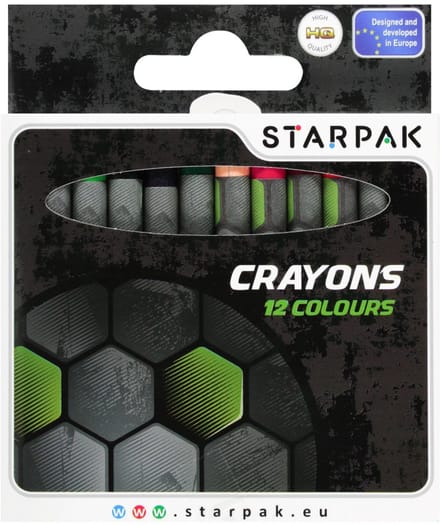Starpak - Serie - Waskrijtjes - 12 Stuks - Levendige Kleuren