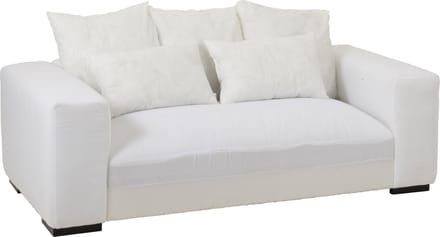 J-Line onderstel Zetel + 5 Kussens Monaco - textiel - wit
