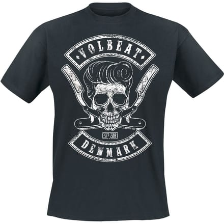 Volbeat T-shirt - Denmark Skull - S tot 5XL - zwart