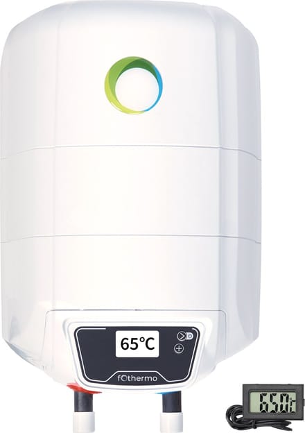Fothermo 10L caravan, camper boiler, op 12 volt. Warm water direct van uw zonnepanelen