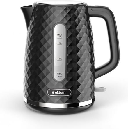 Waterkoker Retro - ELDOM - Zwart Glans - 1.7 Liter - Model 2023 - BPA vrij