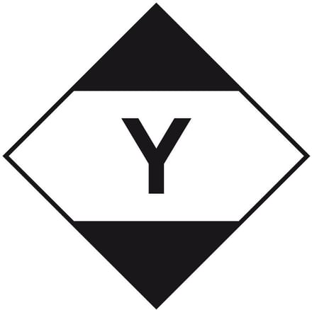 ADR sticker beperkte hoeveelheden met tekst 100 x 100 mm