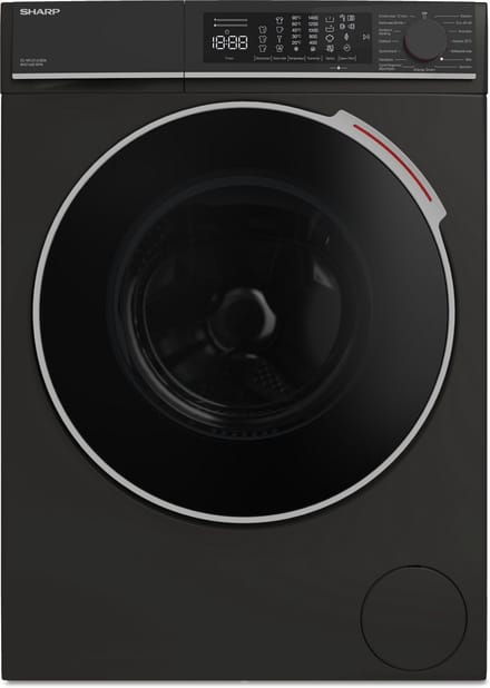 Sharp ESNFL814CBDABX - wasmachine - energie label A-20% - 8kg - 1400 toeren - 15 programma's - Mat Zwart