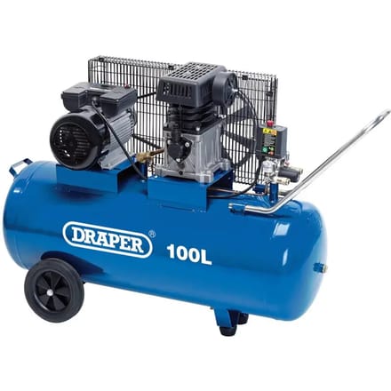 Compresseur à air met riemenaandrijving Draper