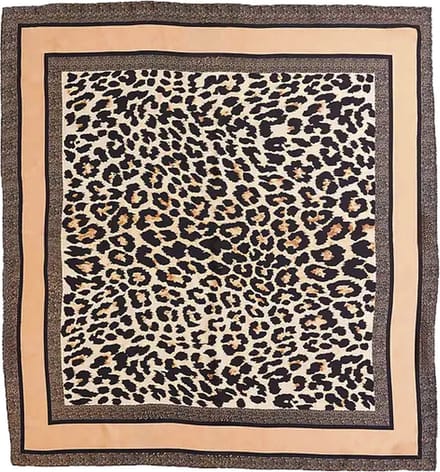 Satijnlook Sjaal Leopard - Goud/Bruin | 65 x 65 cm | Polyester | Fashion Favorite