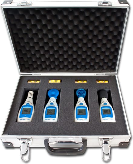Peaktech 8103 - thermometer - vochtigheidsmeter - luxmeter - decibelmeter - windsnelheid - set omgeving
