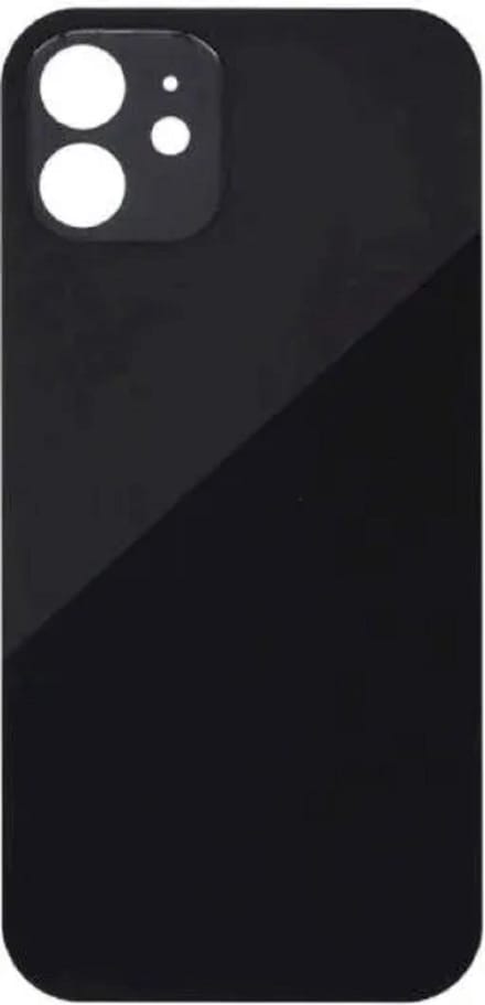 Voor iPhone 12 Achterkant Glas Behuizing Zwart