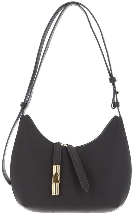 FURLA Leren schoudertas Goccia Shoulder Bag Urban Gray donkergrijs