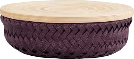 Handed By Wonder XS - Opbergmand rond met deksel- bordeaux rood