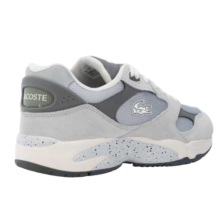 Lacoste Heren Storm 96 Vintage Leren Trainers (Grijs)
