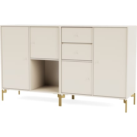 Montana Couple Highboard - Oat - Poten 12,6 cm messing