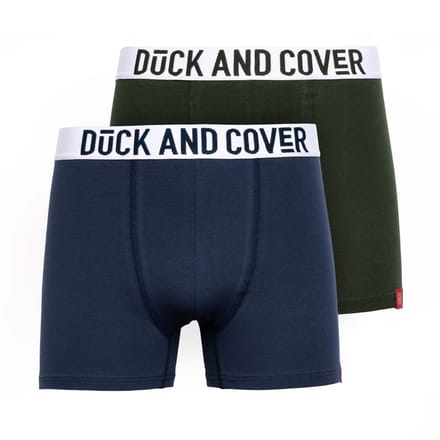 Duck and Cover Heren Galton Boxer Shorts (Set van 2) (Groen/blauw)