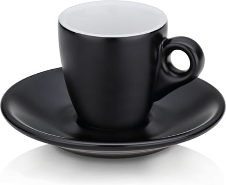 Espresso Kop en Schotel Set, Zwart - Kela | Mattia