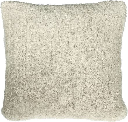 Tufted solid cushion ivory white