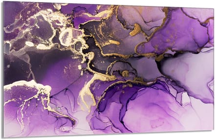 TMK ArtDeko - Snijplank - Glas - 80x52 cm - Fiolet