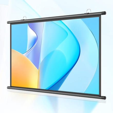 Projectiescherm Handmatig - Neerklapbaar Scherm - Thuisbioscoop Presentatie - Glasvezel Materiaal - 60 Inch 4:3 - Wit