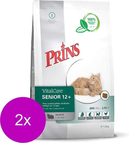 Prins Vitalcare Cat Senior 12plus - Kattenvoer - 2 x 1.5 kg