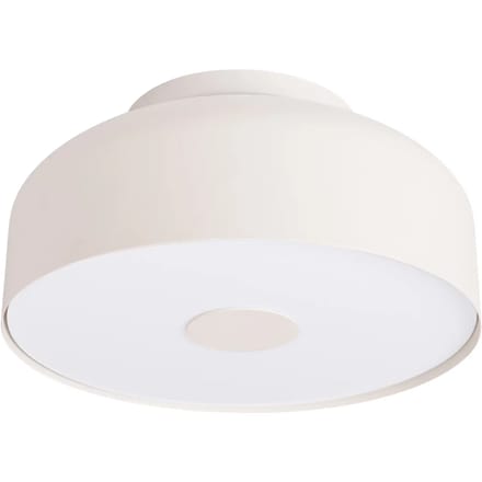 Plafondlamp OMIQ rond met melkwitte diffuser - Sollux Lighting - IP20 - Beige staal/pvc behuizing - 30 x 30 x 15 cm - 4 x E27 LED, exclusief lichtbron - 4 x 15 W - Moderne plafondlamp voor woonkamer, slaapkamer en eetkamer