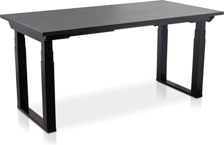 Zit-sta bureau elektrisch verstelbaar - MRC PRO SOLID NEN-EN 527 | 120 x 80 cm | frame zwart - blad zwart eiken| memory functie met USB | 200kg draagvermogen
