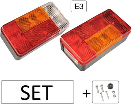 Benson Achterlichtset aanhangwagen - 5 functies - 194 x 104 mm - links/rechts