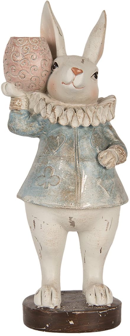Clayre & Eef Decoratie Beeld Konijn 29 cm Beige Kunststof