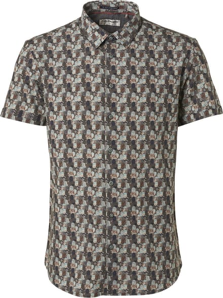 No Excess Mannen Korte Mouw Shirt Aqua XL