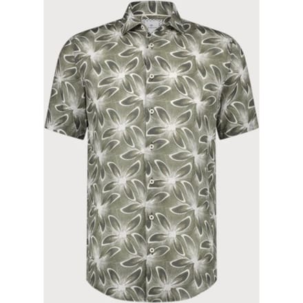 Blue Industry Cotton linnen overhemd korte mouw |