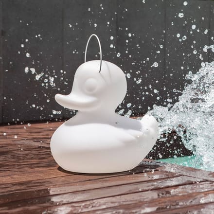 Goodnight Light LED-designlamp DUCK-DUCK S voor buiten in wit