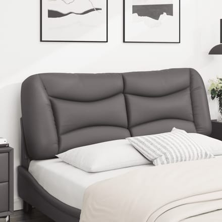 vidaXL - Hoofdbordkussen - "Hvar" - 120 - cm - kunstleer - grijs