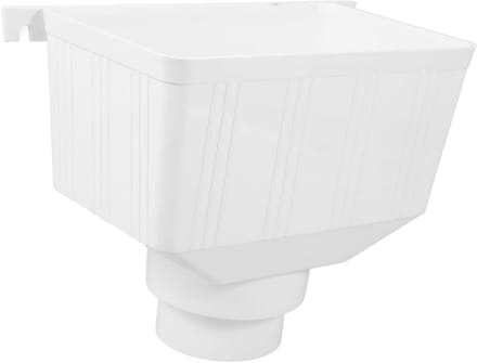 Regenpijp Connector - Afvoer Verloopstuk - Water Opvangen - Universele Pasvorm - 26.5 x 21 cm - Wit