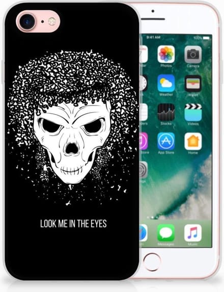 Silicone Back Case iPhone SE 2022 | SE 2020 | 8 | 7 Skull Hair