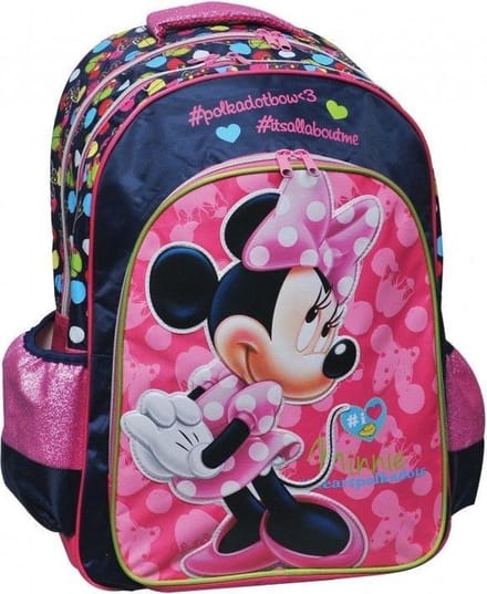 Minnie Mouse 3D rugzak groot 41cm / Goede degelijke kwaliteit en refelecterend in het verkeer!