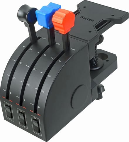 Logitech G Saitek Flight Throttle Quadrant - Wired Throttle - PC