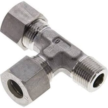 12L & R3/8'' RVS L-vorm Knelfitting Buitendraad 315bar ISO 8434-1
