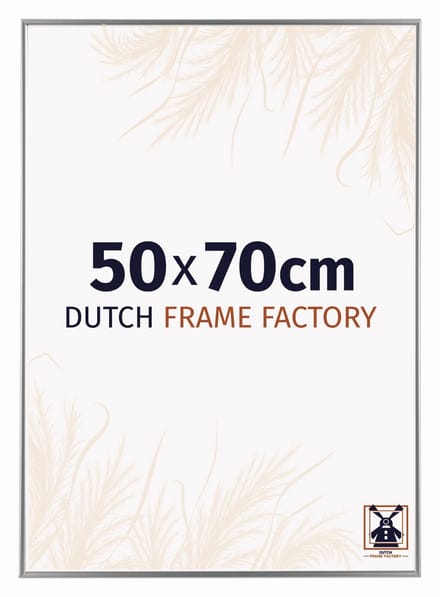 Fotolijst 50x70 cm - Kunststof - Zilver Hoogglans - Easy