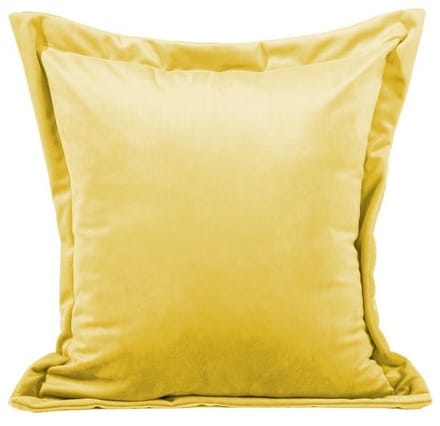 Eurofirany Villa Serie - Sierkussenhoes - 45x45 cm - Velours - Mosterd
